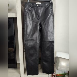 Wilfred The Melina Faux Leather Women's Black Jeans SZ 4 Like New